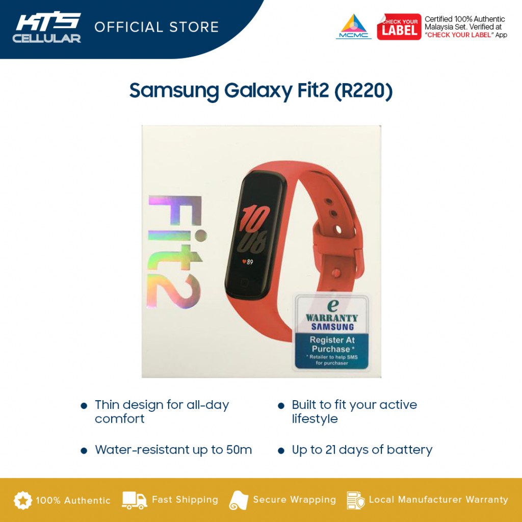 Samsung Galaxy Fit 2 Bluetooth Smartwatch (R220) Original 1 Year