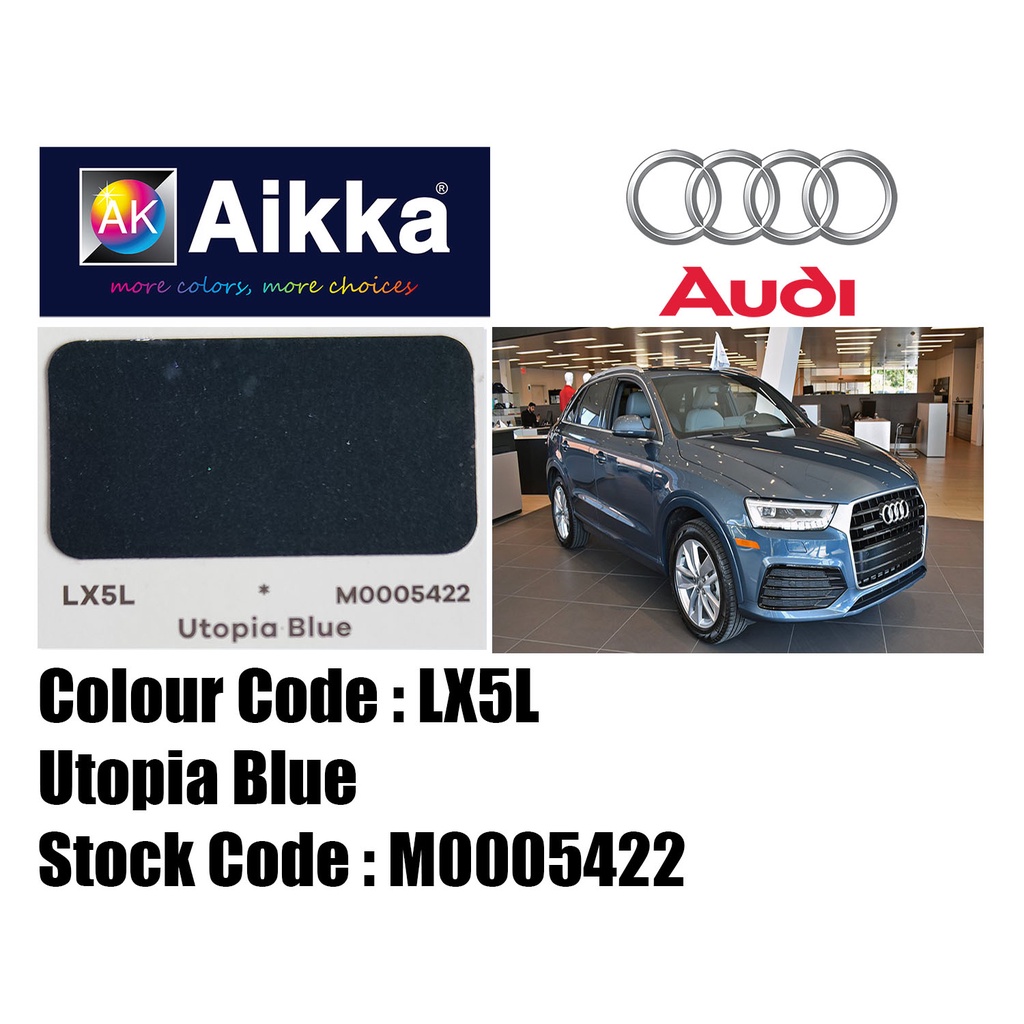 AIKKA AUTOMOTIVE PAINT/ AUDI LX5L* PEARL / UTOPIA BLUE /TOUCH UP PAINT