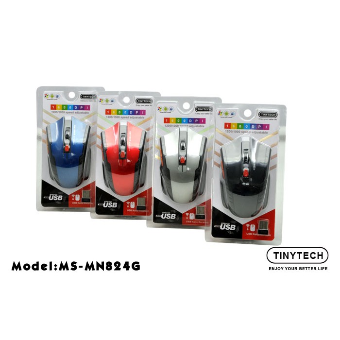 TINYTECH 2.4G USB WIRELESS MOUSE MODEL MS-MN824G | Shopee Malaysia