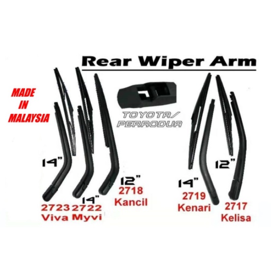 PERODUA REAR WIPER ARM MYVI VIVA KANCIL KELISA KENARI MADE IN MALAYSIA ...