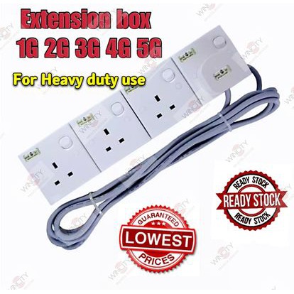 WSS MIND/UMS HEAVY-DUTY Extension Trailing Socket with copper 2/3/4gang ...