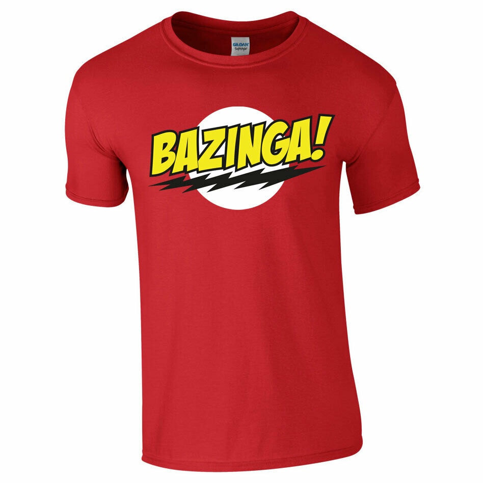 Best Selling Bazinga T-Shirt Big Bang Theory Sheldon Red Men's Size XS ...