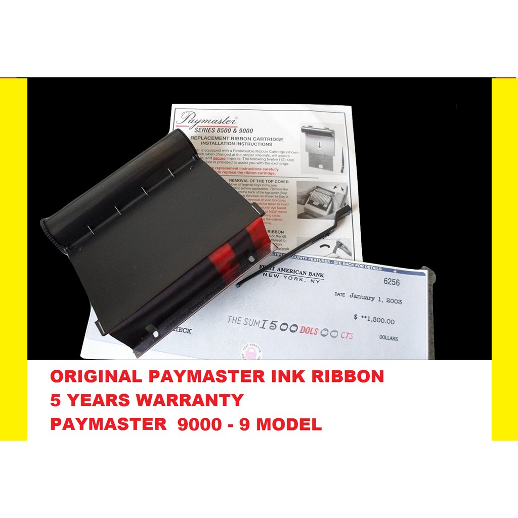 ORIGINAL Paymaster Cheque Writer / CHECKWRITER INK Ribbon ( 90009