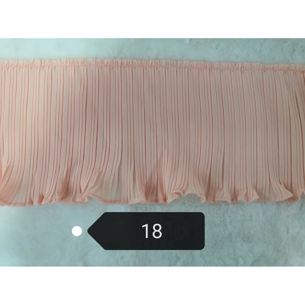 Sifon Kain Ruffle Lace 14cm 雪纺布 | Shopee Malaysia