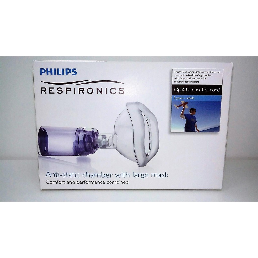 Philips Respironics OptiChamber Diamond With LARGE MASK (ADULT) Age 5 ...