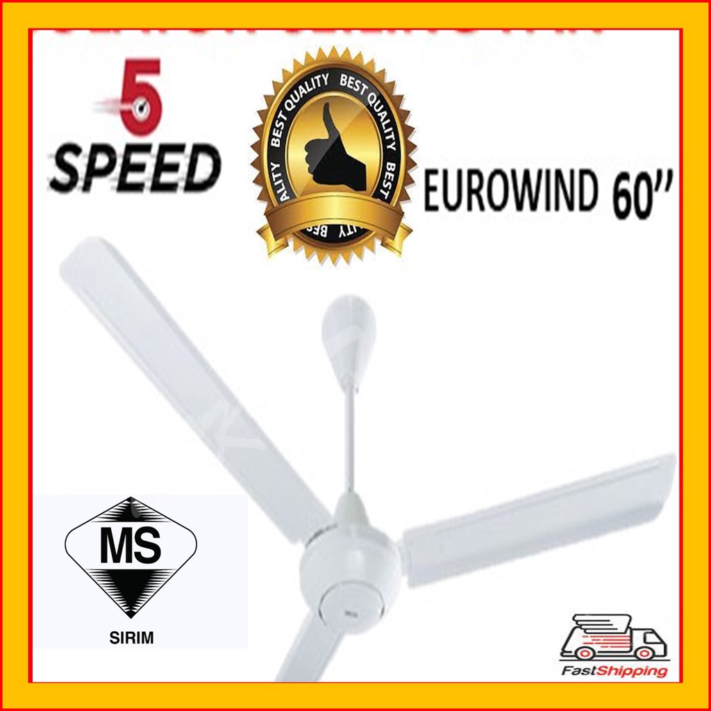 *READY STOCK* 60" 3 Blade 5 Speed Regulator Ceiling Fan KDKK15V0
