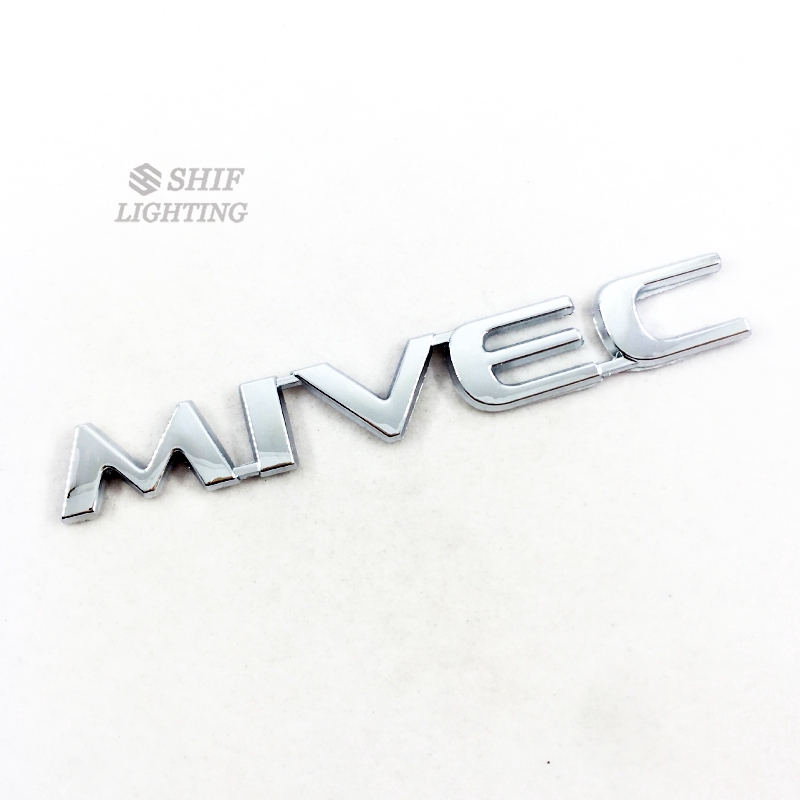 1 x ABS Chrome MIVEC Logo Letter Car Auto Side Rear Trunk Emblem ...