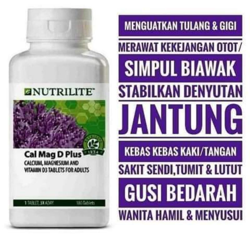 [original] 🔥amway🔥 Nutrilite Calcium Magnesium Vitamin D3 Plus Shopee