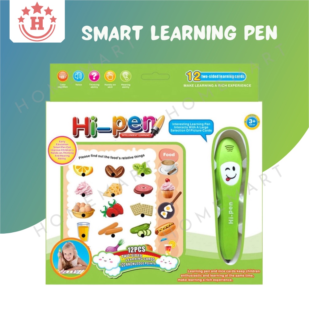 HiPen Pointer Smart Electronic Learning Pen with 12 English Learning Cards Kids Early Education