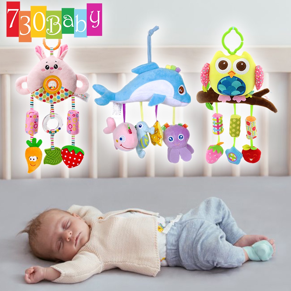 730Baby Happy Monkey Baby Stroller Cot Playpen Rattle Hanging Toy