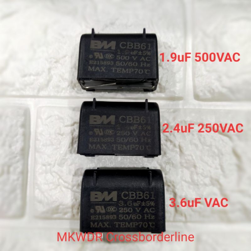 1.9uF 2.4uF 3.6uF Kapasitor Kipas KDK/Panasonic Fan Capacitor 4 blades