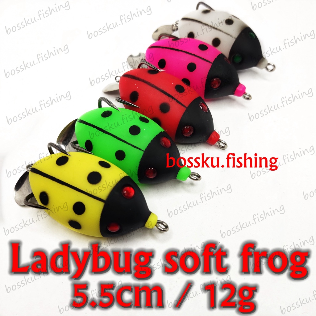 5.5cm /12g Ladybug Soft Frog egg frog / Killer Haruan Toman top water lure  / Snakehead Lure / 雷强 / Lure Fishing Casting
