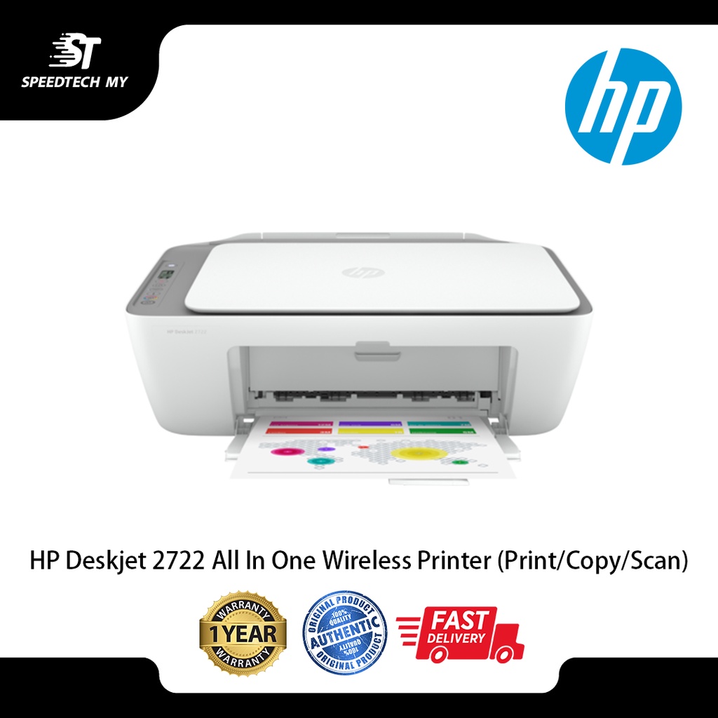 HP Deskjet 2722 All In One Wireless Printer (Print/Copy/Scan) | Shopee ...