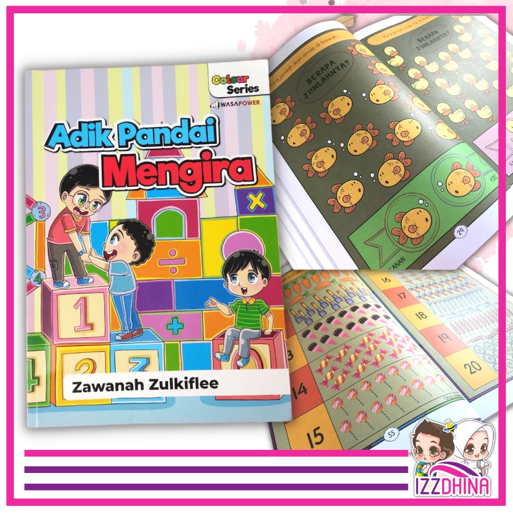 Buku Matematik Adik Pandai Mengira | Latihan Matematik Kanak Kanak ...