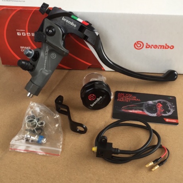 BREMBO RCS19 BRAKE MASTER PUMP PAM ATAS UNIVERSAL POM BOTOL ITALY ...
