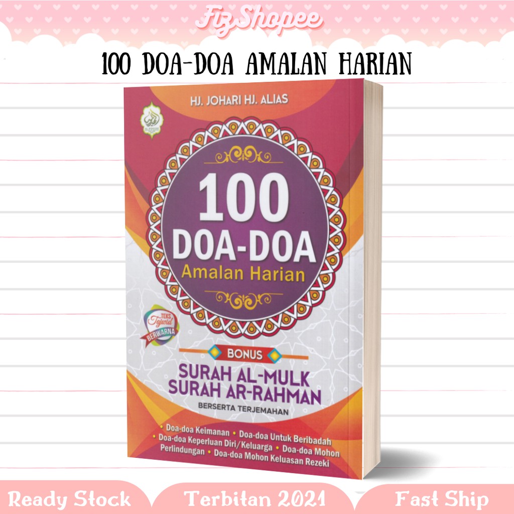 Buku 100 Doa Doa Amalan Harian By Hj Johari Hj Alias Shopee Malaysia 