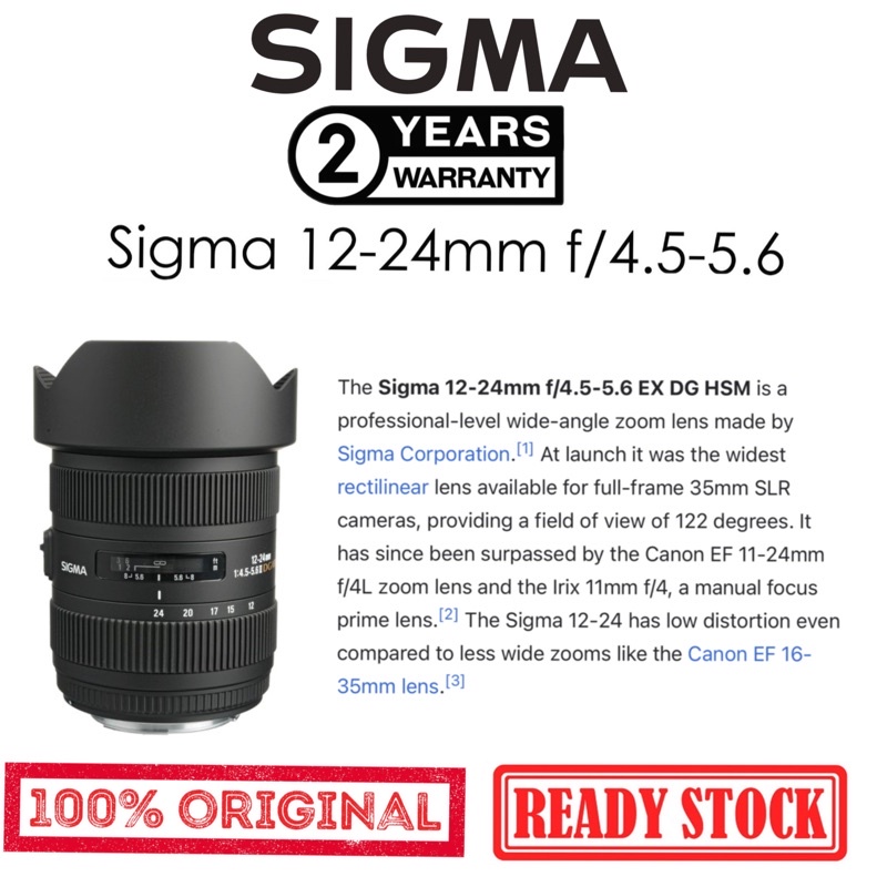 Sigma 12-24mm f/4.5-5.6 EX DG - Sony A Fit - Camera Market