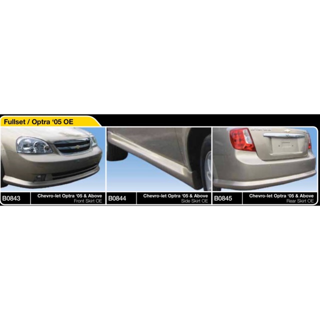 Chevrolet optra oem bodykit body kit front side rear skirt lip diffuser ...