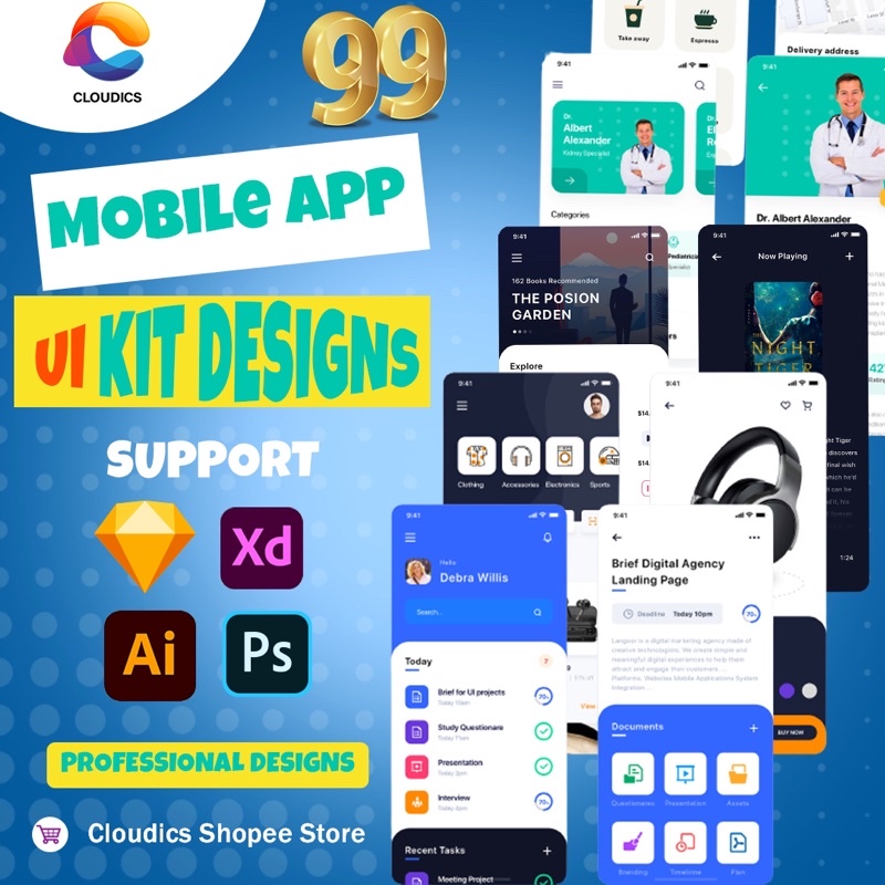 99+ Amazing collections of Mobile & Web App Ui Kit templates [support ...