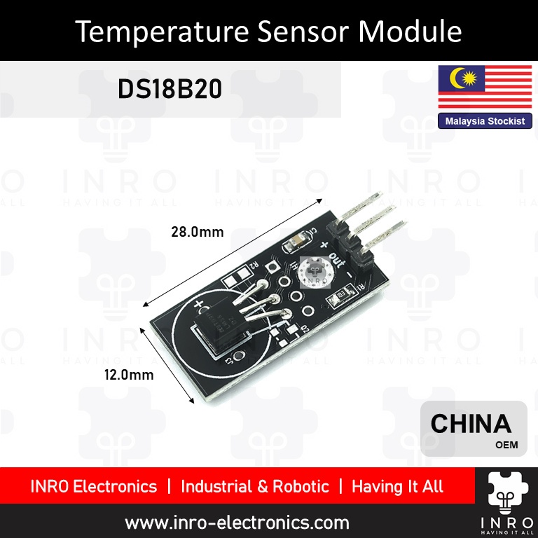 DS18B20 Temperature Sensor Module | Shopee Malaysia