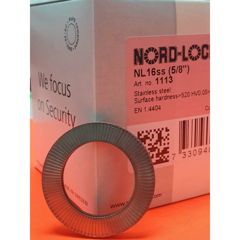 NL16 NORD LOCK (STAINLESS STEEL) WEDGELOCKING WASHER WITH ORIGINAL OEM