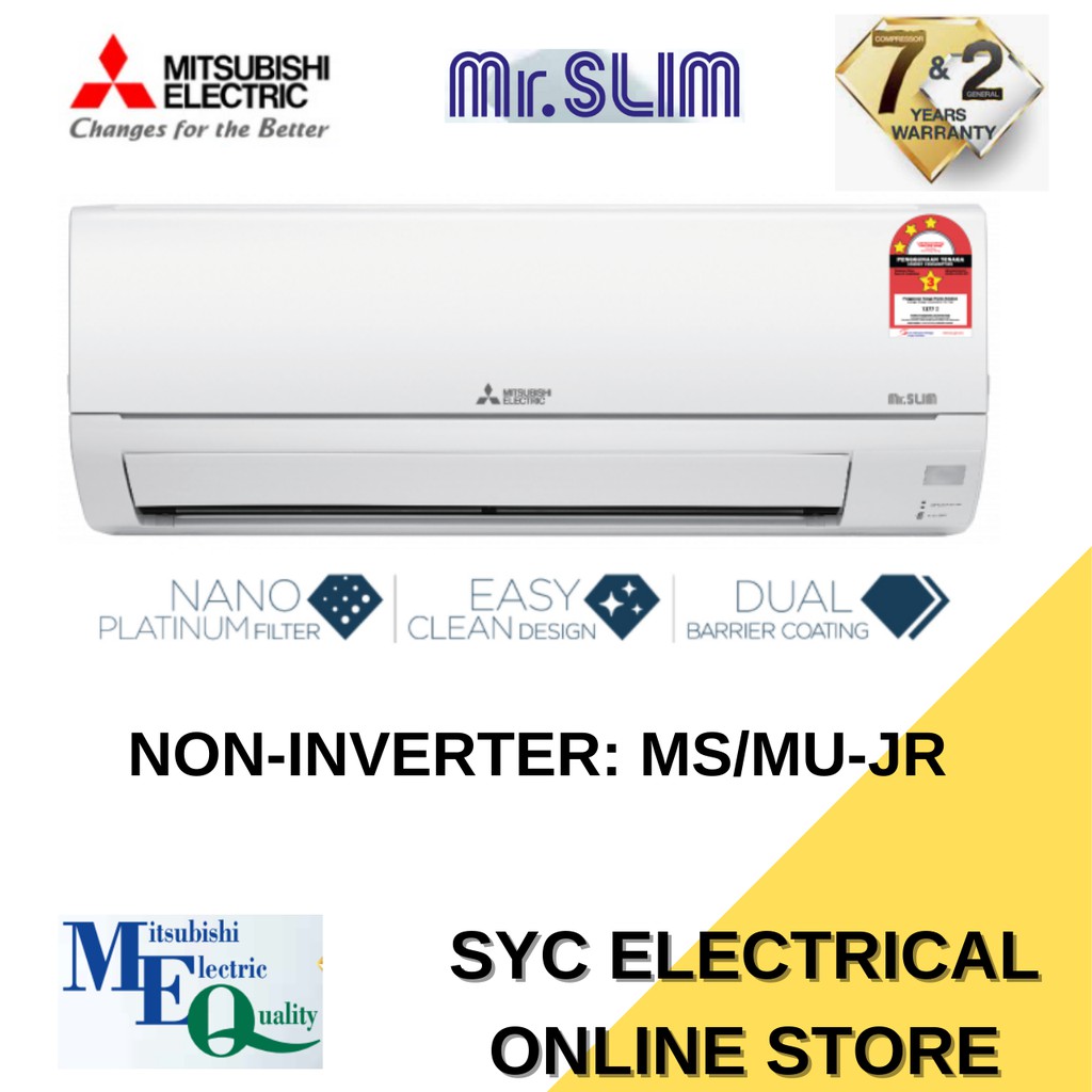 MITSUBISHI R32 MR. SLIM NON INVERTER JR SERIES AIR CONDITIONER (1.0HP-2 ...