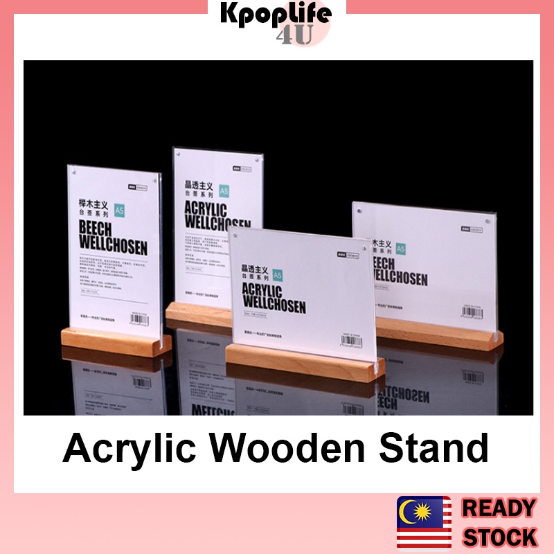 Display Stand Wooden Base Frame Idol Postcard Yugioh Pokemon Digimon