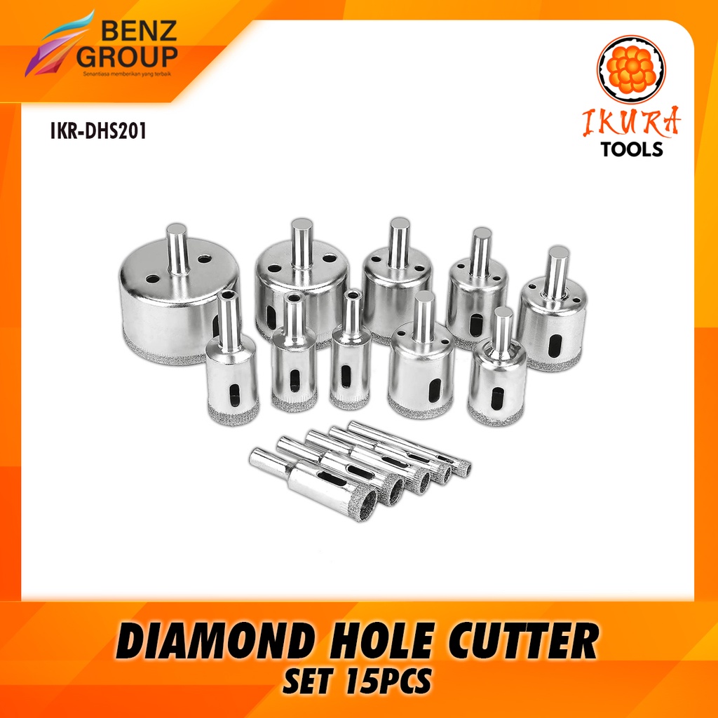 MATA Ikura DIAMOND HOLE CUTTER SET 15PCS Ceramic Glass HOLE CUTTER Shopee Malaysia