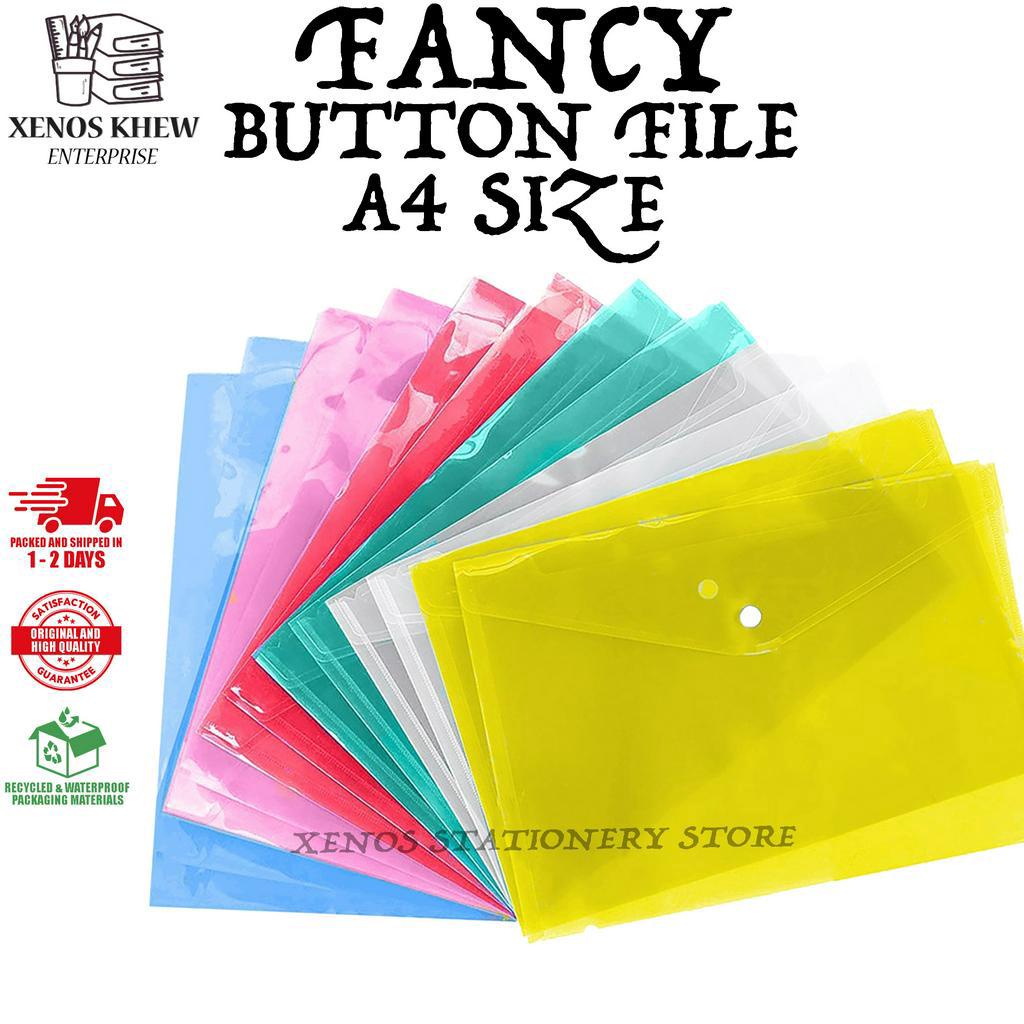 A4 BUTTON FILE MANAGEMENT FOLDER / A4 PAPER DOCUMENT ORGANIZER ENVELOPE