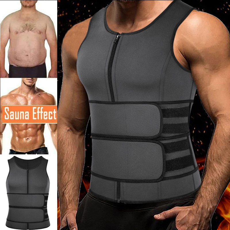 Tummy Control Vest, Men's Shapewear Body Shaper Sauna Sweat Vest