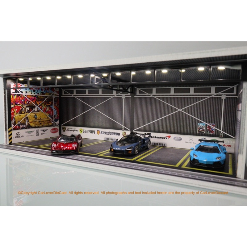 G-FANS 1:64 1:64 Garage scene model with light 710010 | Shopee Malaysia