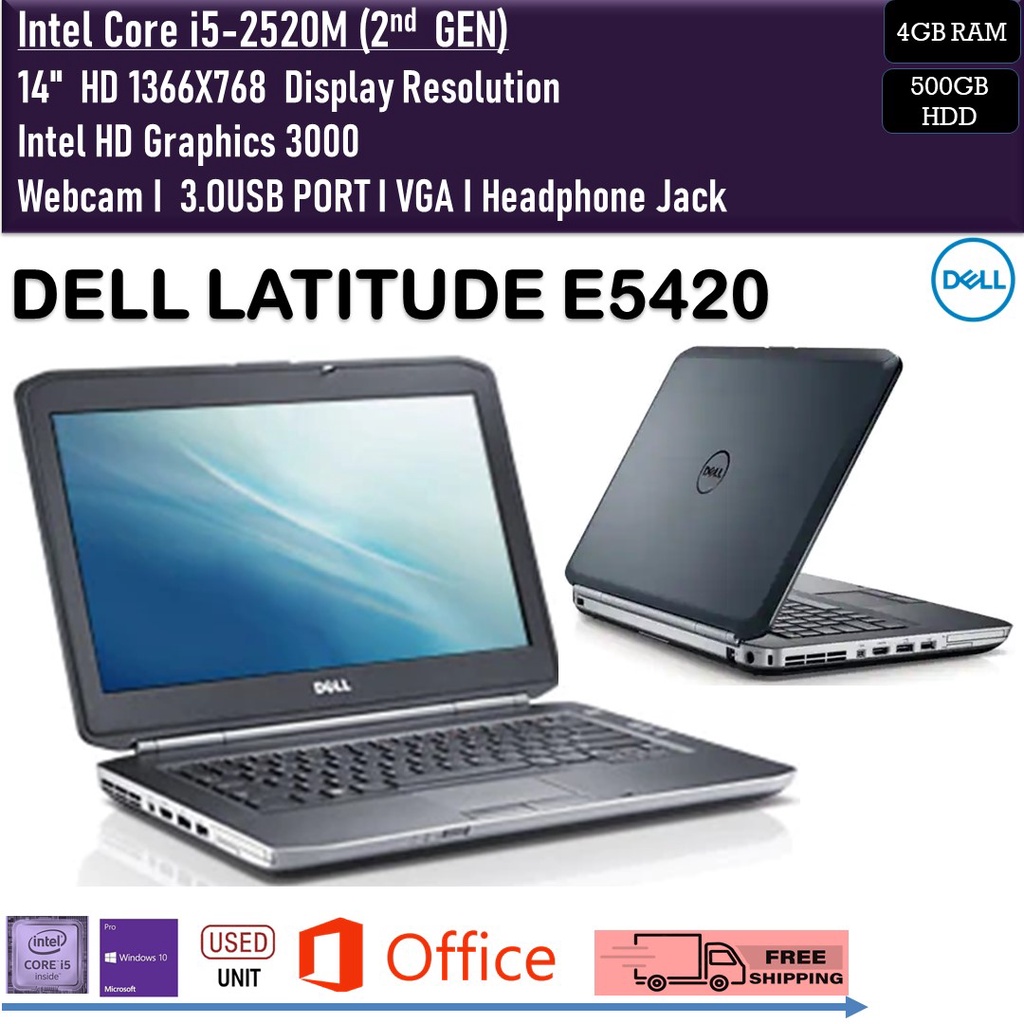 Resolution Intel Hd Graphics 3000 Generation Dell Latitude E5420 - Main Image