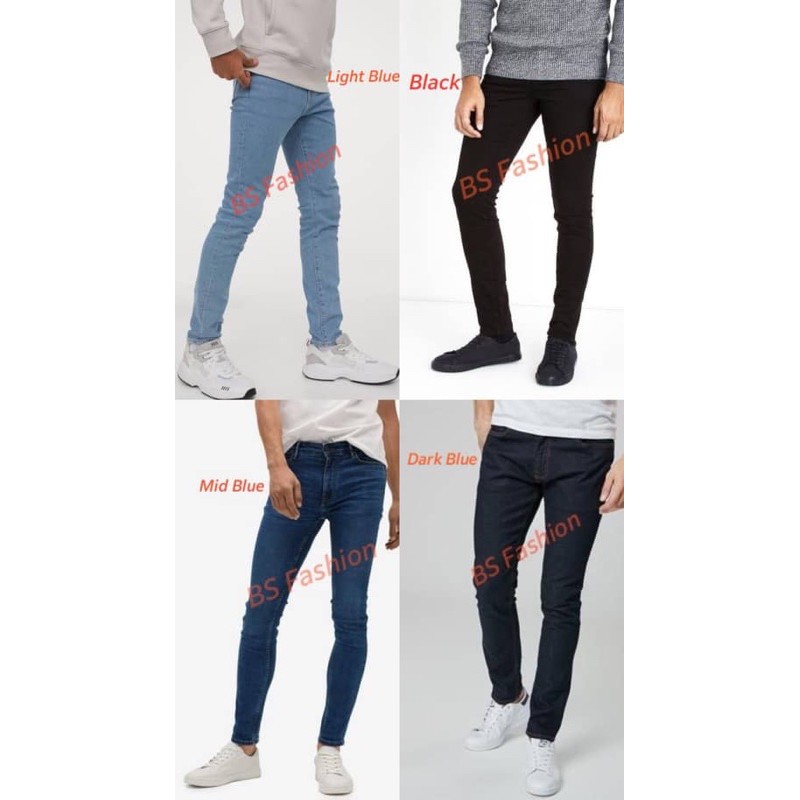 🇲🇾[READY STOCKS] Skinny/Slim Fit Jeans Pants For Men & unisex material ...