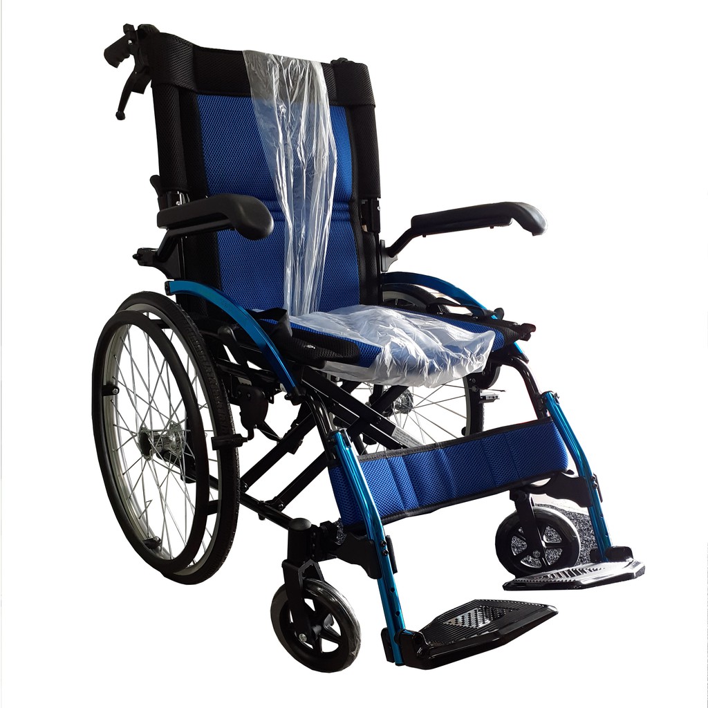 PROMEDICTECH LIGHTWEIGHT WHEELCHAIR DETACH ARMREST (BLUE / RED) WC208 ...