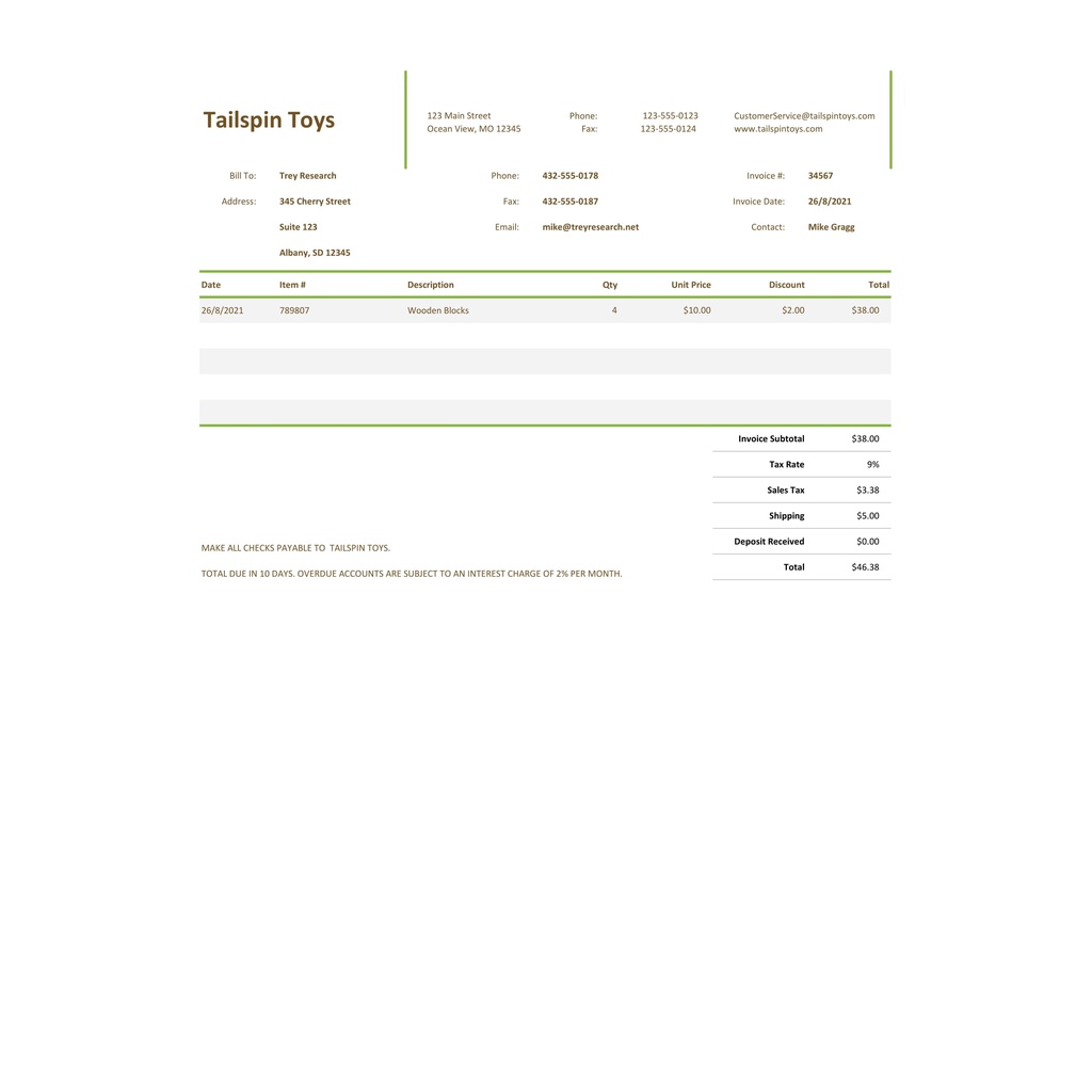 Template Invoice Quotation Receipt Microsoft Excel Business Purpose ...