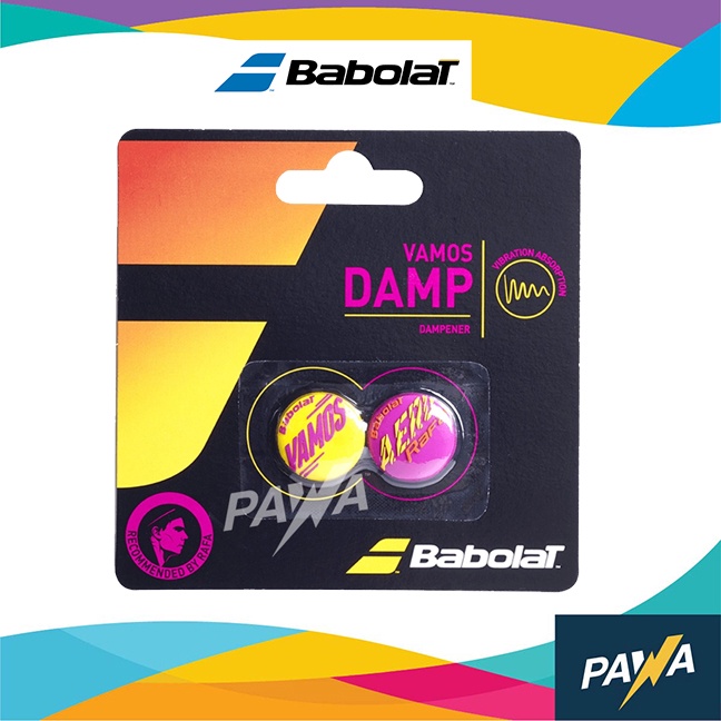 Babolat Vamos Damp - Assorbitore Vibrazioni Per Racchette, Colore Rosa/Giallo