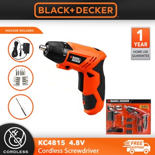 BLACK & DECKER KC4815 CORDLESS SCREWDRIVER 4.8V 200Rpm (15 BITS INCLUDED)  FOC SINGLE FLEXIBLE SHAFT