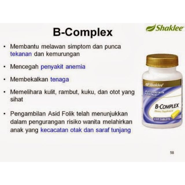 🌸 B COMPLEX + FOLIC ACID by SHAKLEE 🌸 Shopee Malaysia