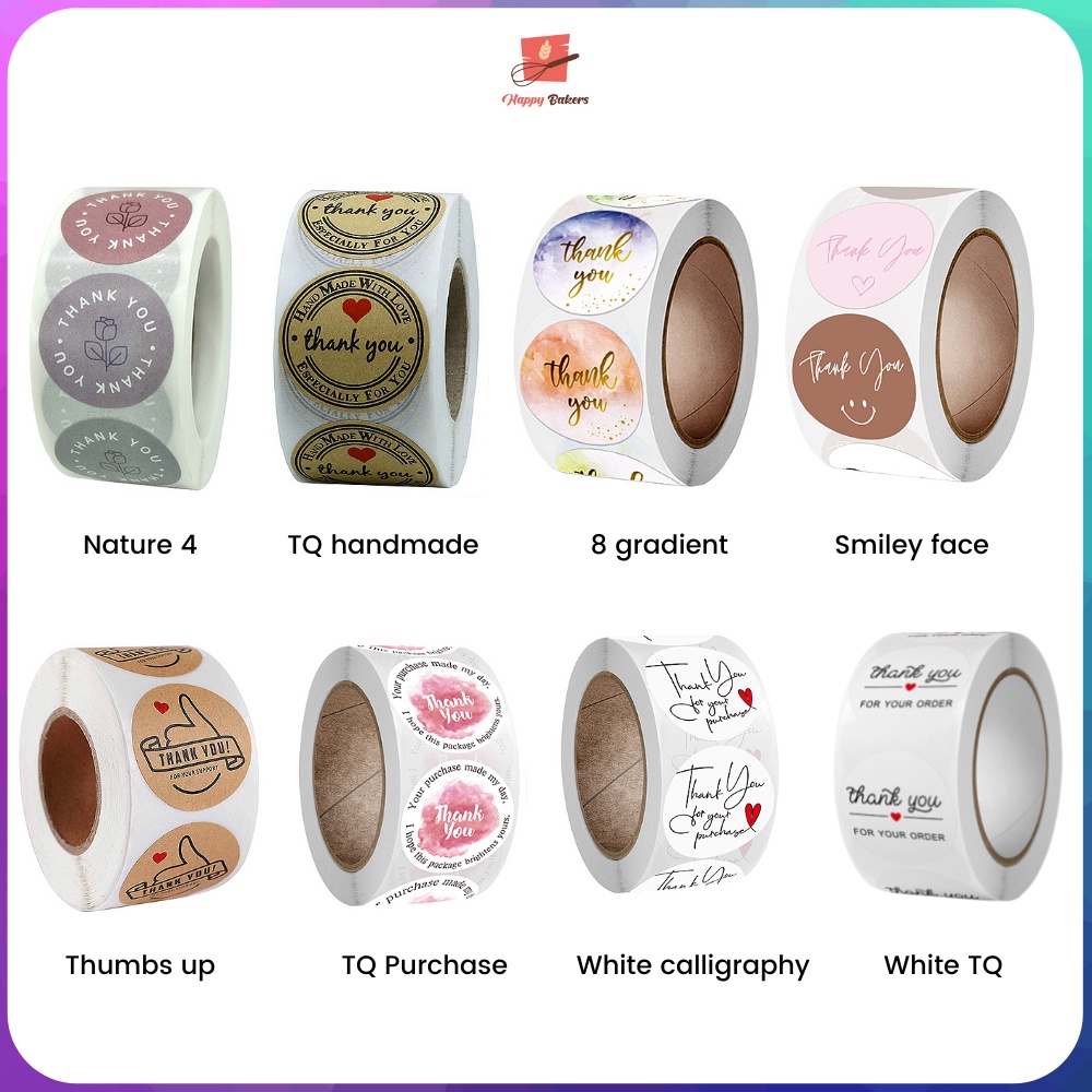 Thank You Labelling Stickers Series 1 | For Appreciation Farewell Gifts ...