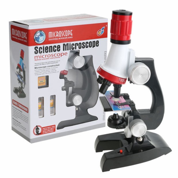 Kids Microscope Early Educational Science Lab 1200X Microscope Kit ...