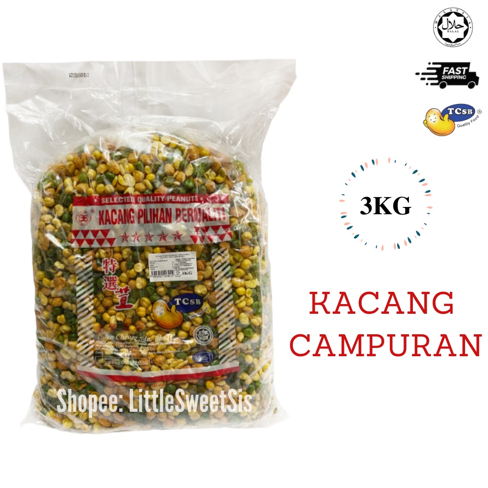 3kg Tcsb Pelbagai Kacang Kacang Campuran Kacang Koko Kacang Soya