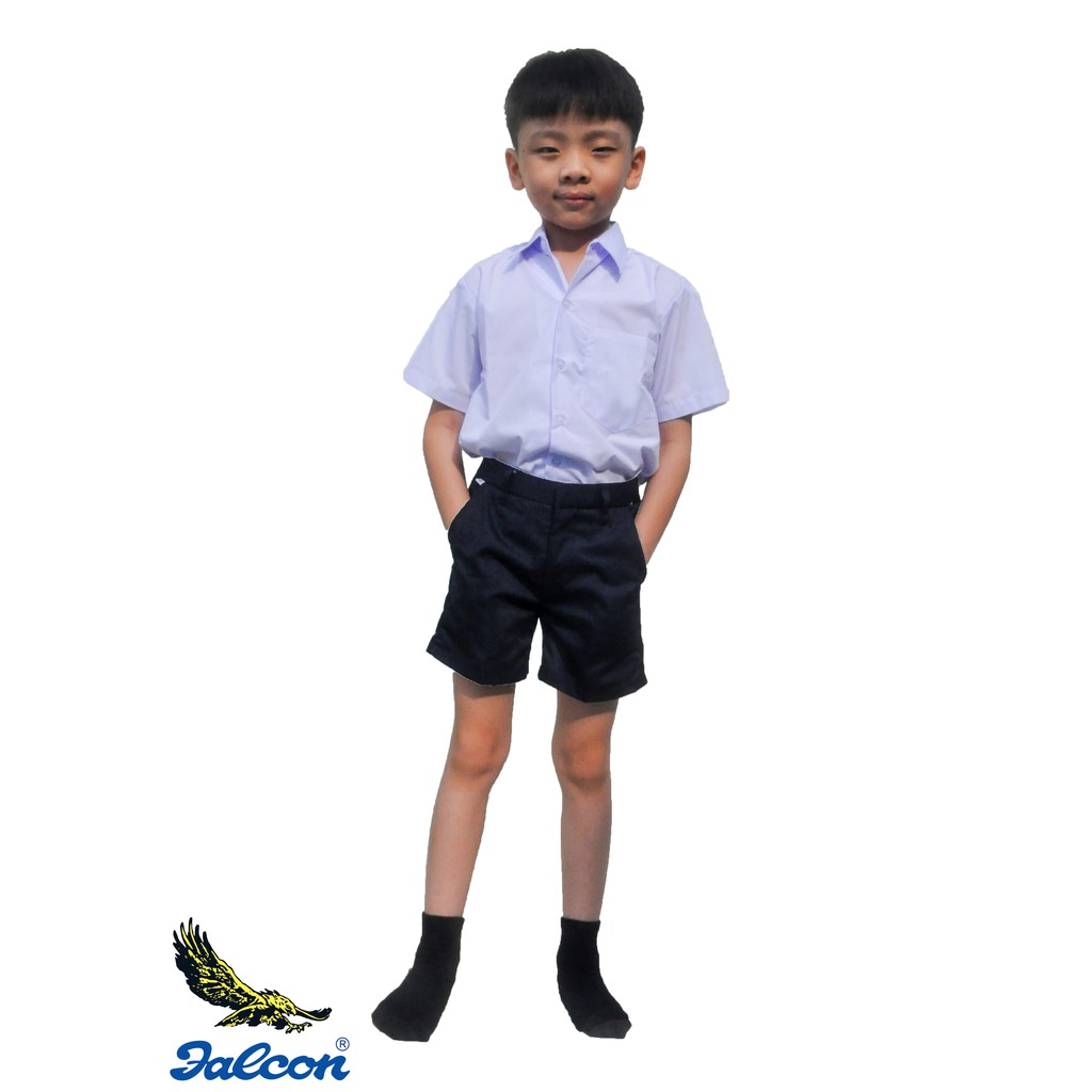 Falcon Primary School Uniform Wrinkle Free White Shirt Short Sleeve Sst 