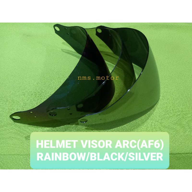 VISOR HELMET ARC/AF6/HELMET VISOR HALF ARC AF6 RAINBOW/SILVER/BLACK