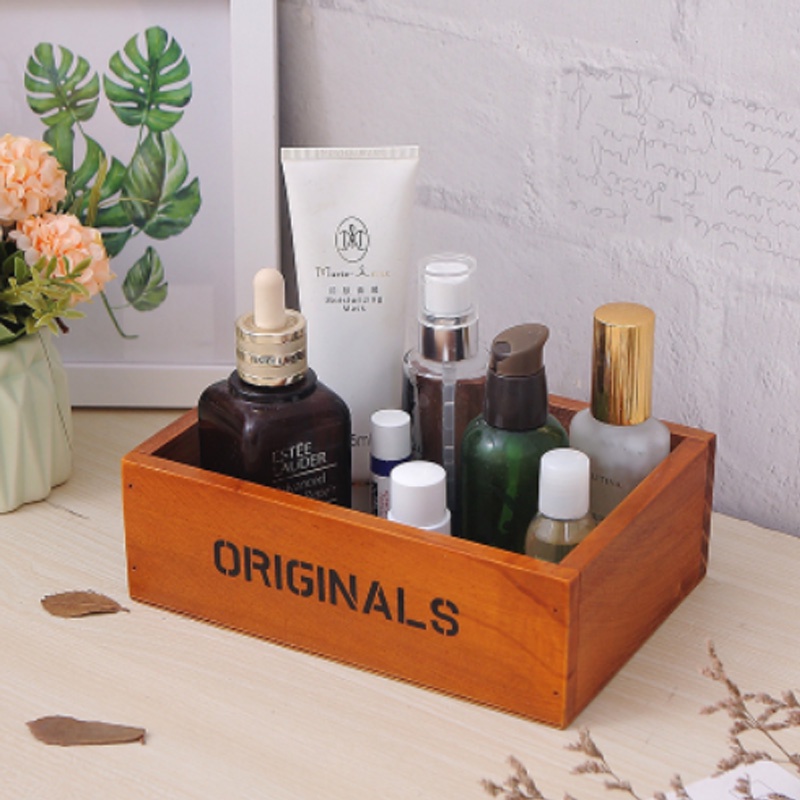 Retro Fashionable Old Solid Wood Small Storage Box Desk Drawer