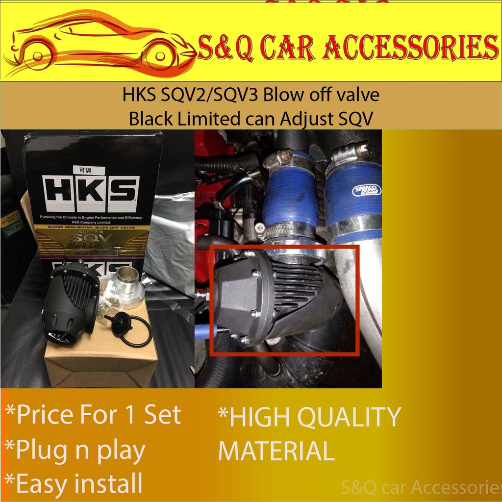 HKS SQV2/SQV3 Blow off valve Black Limited can Adjust SQV Shopee Malaysia