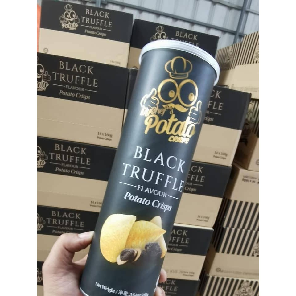 1X160g Halal MyChef's My Chef Black Truffle Potato Chips Crisps 黑松露薯片