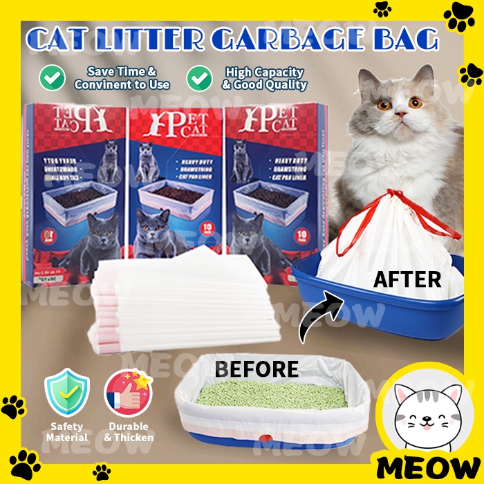 MEOW Cat Litter Garbage Rubbish Bag Sand Bags Kitten Pet Supplies