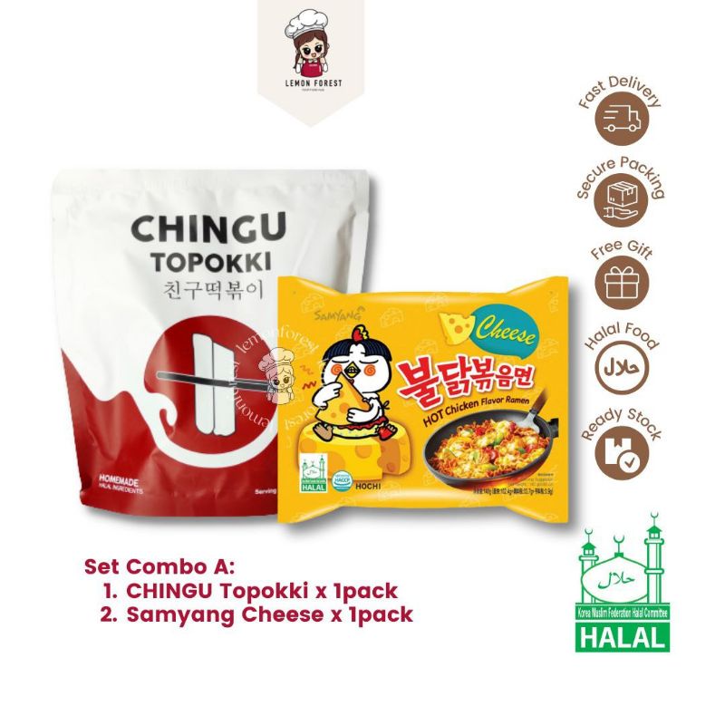 CHINGU Topokki Best Combo A / Chingu Topokki /Samyang / Halal Korean