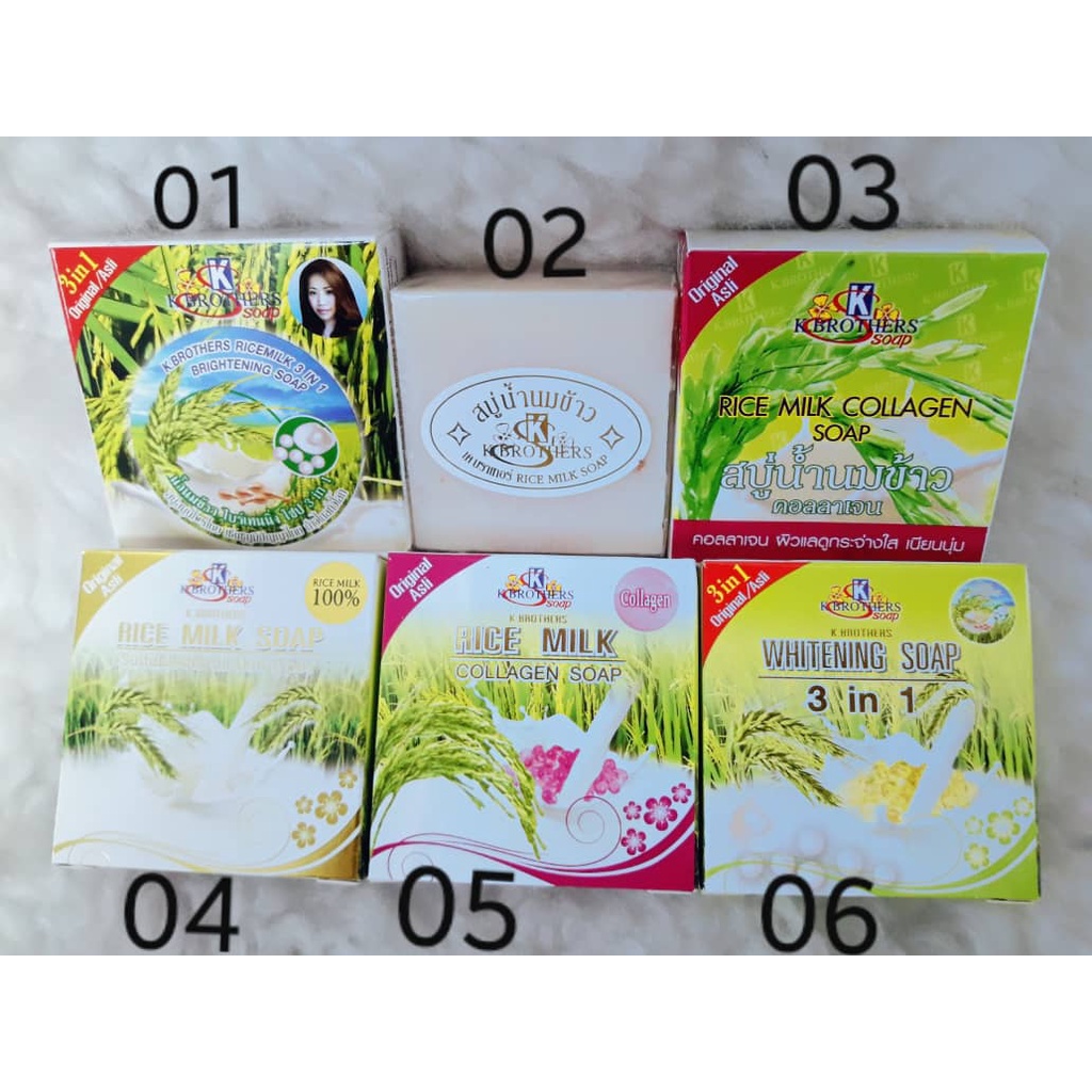 [READY STOK] SABUN SUSU BERAS K BROTHERS RICE MILK COLLAGEN SOAP