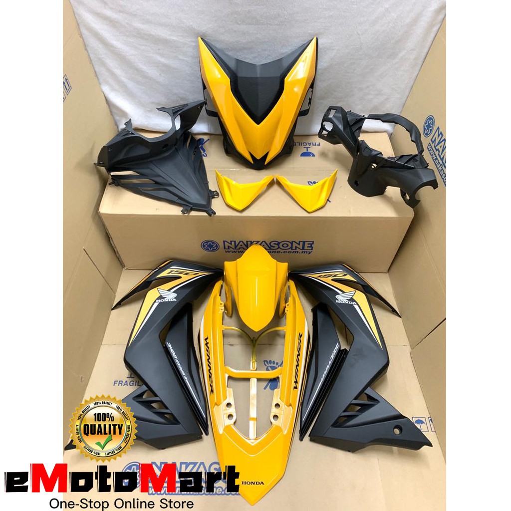 HONDA RS150 RS V1 COVER SET DESIGN WINNER - YELLOW #STICKER TANAM ...